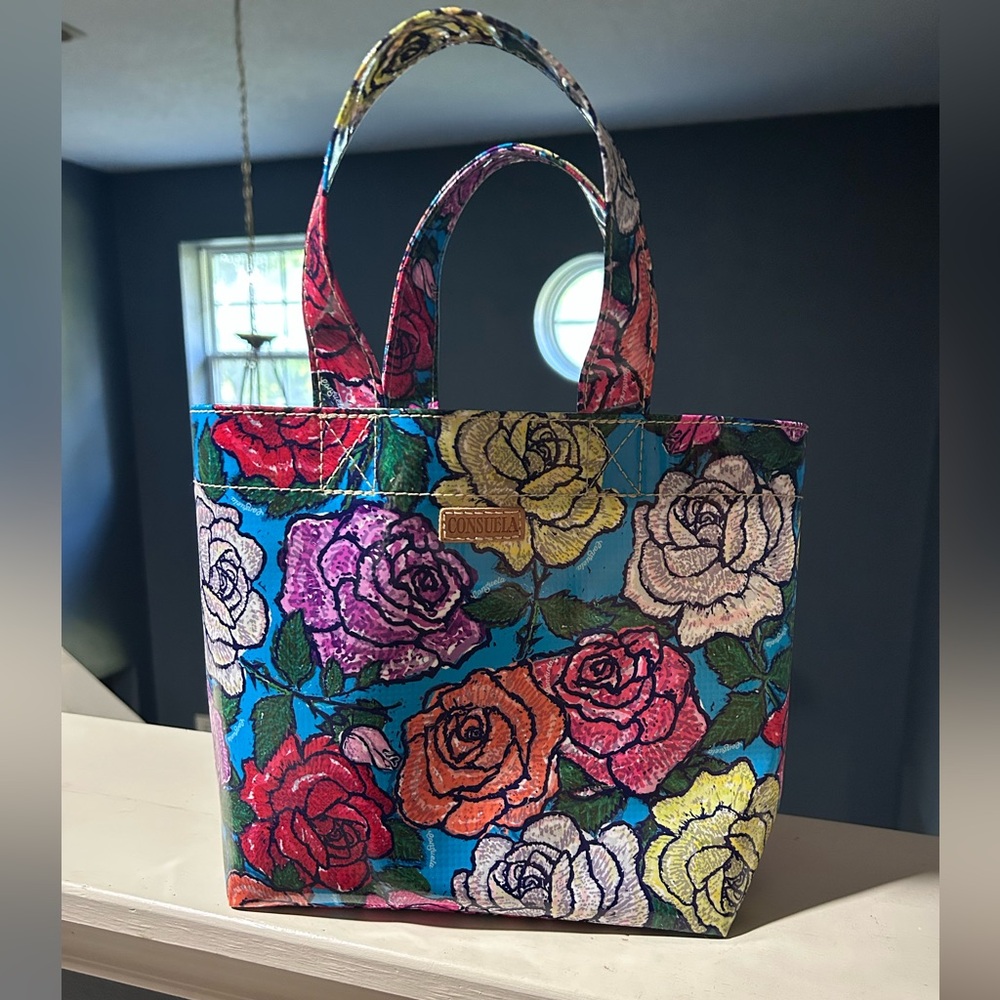 Consuela Blue Floral Tote